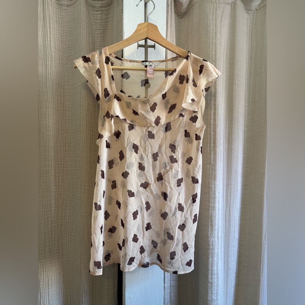 Cabi Sheer Gingko Leaf Blouse- Small